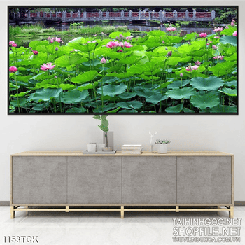 Tranh phong cảnh đầm sen