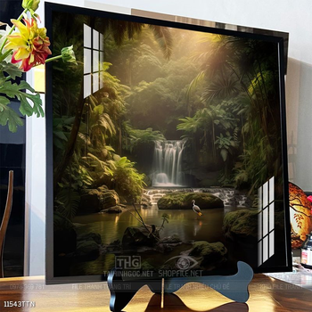 Tranh phong thủy phong cảnh thác nước thiên nhiên