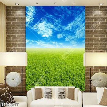 Tranh cỏ xanh và bầu trời 11546NT