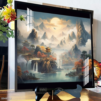 Tranh phong thủy nước non tuyệt đẹp