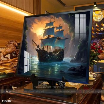 Tranh phong thủy thuận buồm xuôi gió tài lộc đẹp