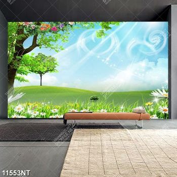 Tranh thiên nhiên hoa lá file psd