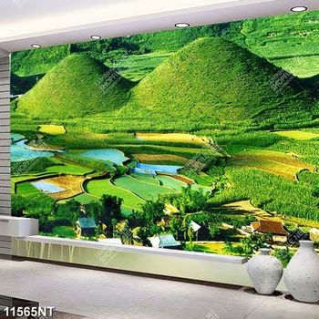 Tranh file gốc phong cảnh đồng lúa