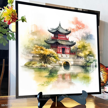 Tranh phong thủy phong cảnh thác nước thiên nhiên