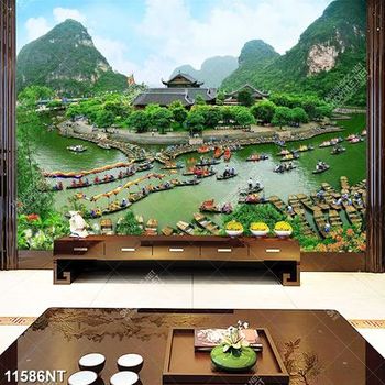 Tranh psd phong cảnh sông núi 11586NT