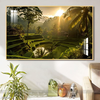 Tranh phong thủy phong cảnh thác nước thiên nhiên