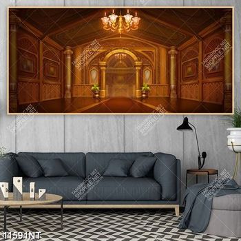 Tranh căn phòng sáng đèn