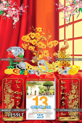 File lịch tết mai vàng sắc xuân 1159LT