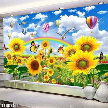 Tranh psd cánh đồng hoa hướng dương