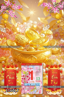 File lịch tết vàng bạc châu báu 1160LT