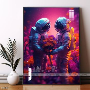 Tranh phi hành gia đẹp