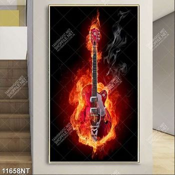 Tranh cây đàn rực lửa