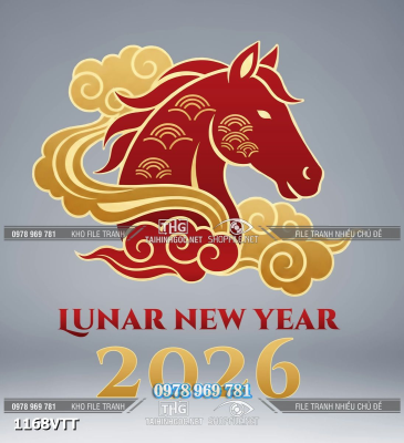 File psd layer logo con ngựa bính ngọ tết 1168VTT