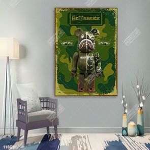 Tranh file gốc gấu bearbrick đẹp ấn tượng