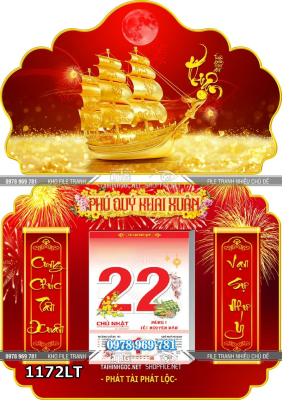 File lịch tết thuận buồm xuôi gió 1172LT