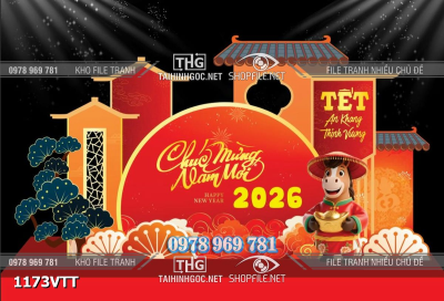 File tranh mô hình 3d background phông nền tết tiểu cảnh sự kiện tết 1173VTT