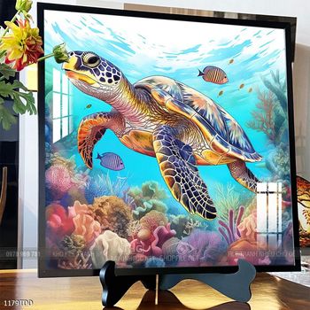 Tranh cá heo nghệ thuật độc đáo