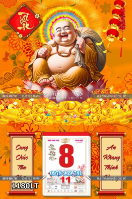 File lịch tết ông phật di lặc cung chúc tân xuân 1180LT