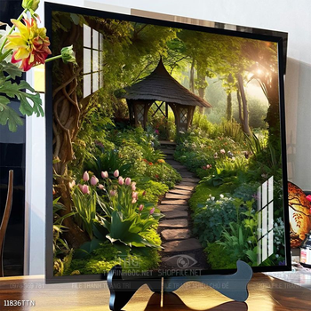 Tranh phon thủy sông, núi và mặt trời