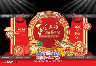 File tranh mô hình 3d background phông nền tết tiểu cảnh sự kiện tết 1185VTT