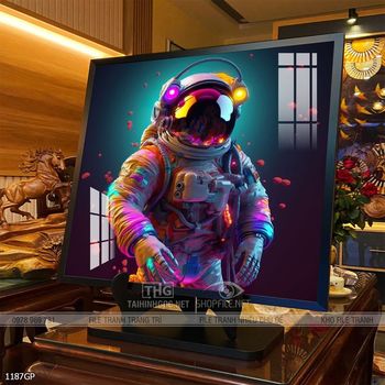 Tranh phi hành gia decor tường nhà