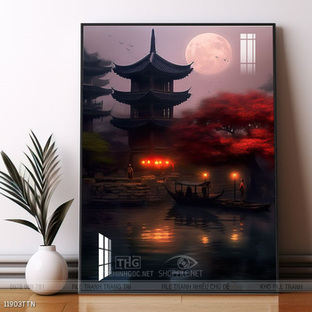 Tranh phong thủy sơn thủy hữu tình