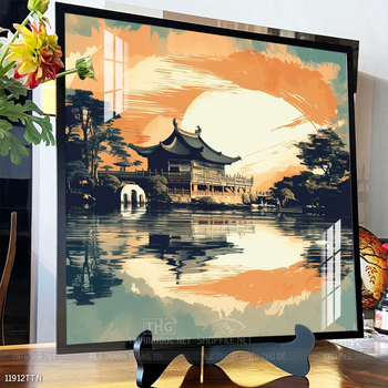 Tranh phong thủy phong cảnh thác nước thiên nhiên