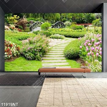 Tranh psd công viên tươi xanh