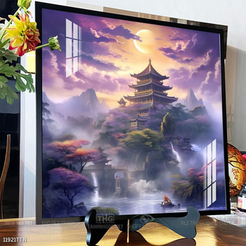 Tranh phong thủy phong cảnh thác nước thiên nhiên