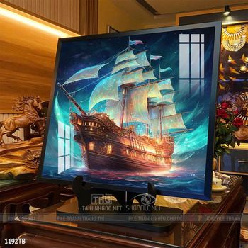 Tranh thuận buồm xuôi gió trang trí tường nhà