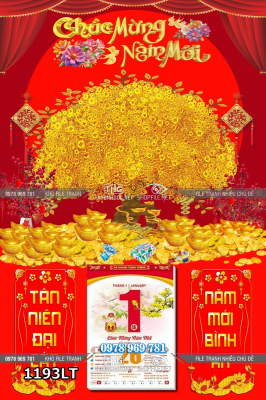 File lịch tết tài lộc vàng khai xuân 1193LT