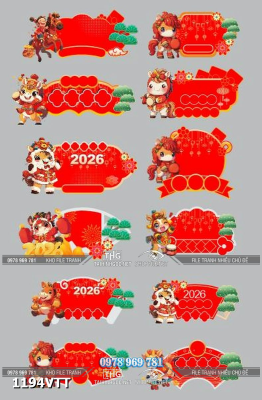 File tết mô hình tết cnc sự kiện tiểu cảnh tết 1194VTT