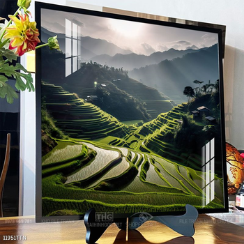 Tranh phong thủy phong cảnh thác nước thiên nhiên