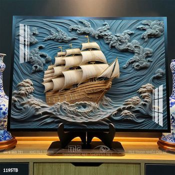 Tranh thuận buồm xuôi gió treo tường
