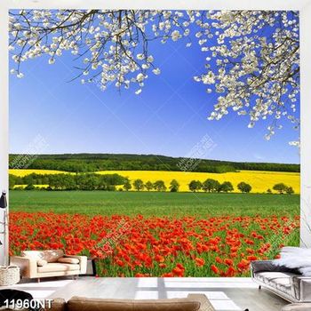 Tranh cánh đồng hoa tulip tuyệt đẹp 11960NT