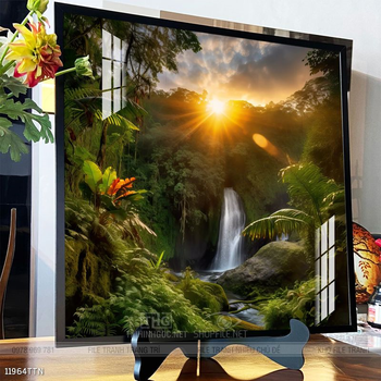 Tranh phong thủy phong cảnh thác nước thiên nhiên