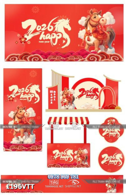 File tết mô hình tết cnc sự kiện tiểu cảnh tết 1196VTT