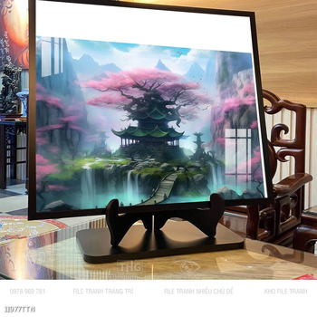 Tranh phong thủy phong cảnh thác nước thiên nhiên
