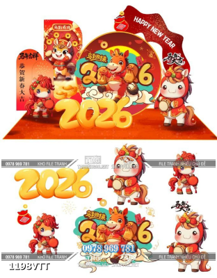 File tết mô hình tết cnc sự kiện tiểu cảnh tết 1198VTT