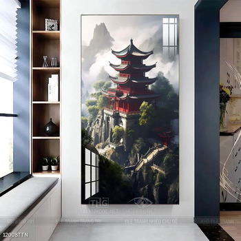 Tranh phong thủy nước non tuyệt đẹp