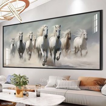 Tranh ngựa bát mã trang trí tường nhà