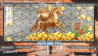 File psd decal dán kính tết năm ngựa bính ngọ vàng bạc đá quý 1205VTT