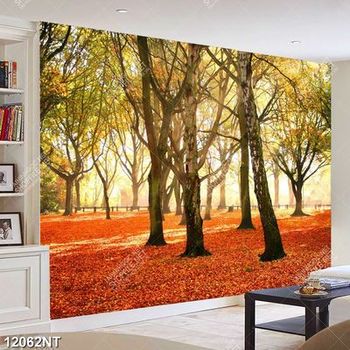 Tranh công viên mùa thu lá rụng