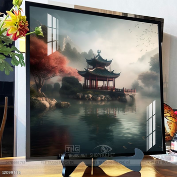 Tranh phong thủy nước non tuyệt đẹp