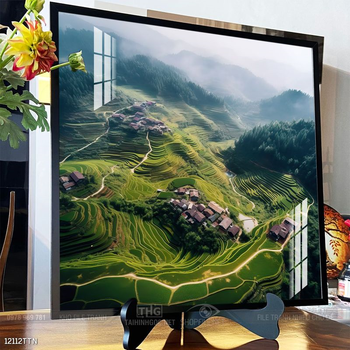 Tranh phong thủy nước non tuyệt đẹp