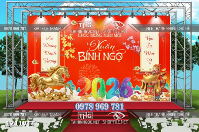 File tranh mô hình 3d background phông nền tết tiểu cảnh sự kiện tết 1211VTT