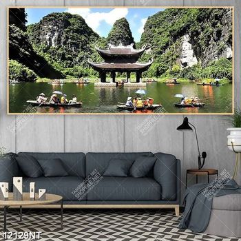 Tranh du lịch Tràng An file gốc