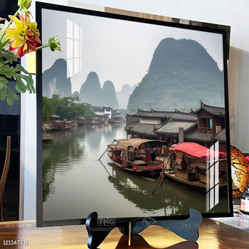 Tranh phong thủy nước non tuyệt đẹp