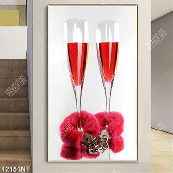 Tranh hai ly rượu ngọt ngào