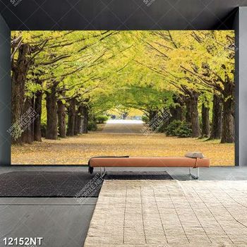 Tranh con đường giữa hai hàng cây xanh 12152NT